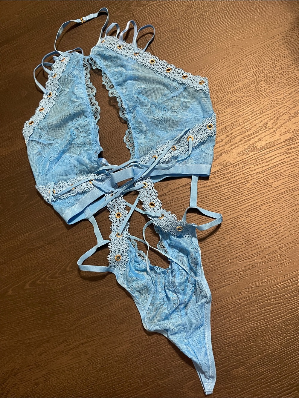 Victoria's Secret Light Blue Lace lingerie